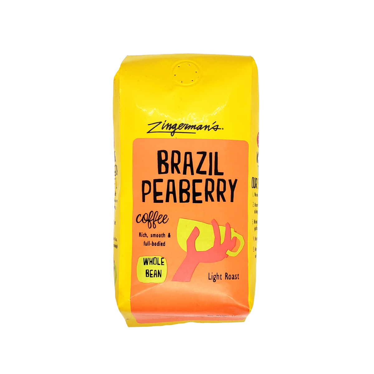 slide 1 of 4, Zingerman's Coffee Company Brazilian Peaberry Whole Bean - 12 oz, 12 oz