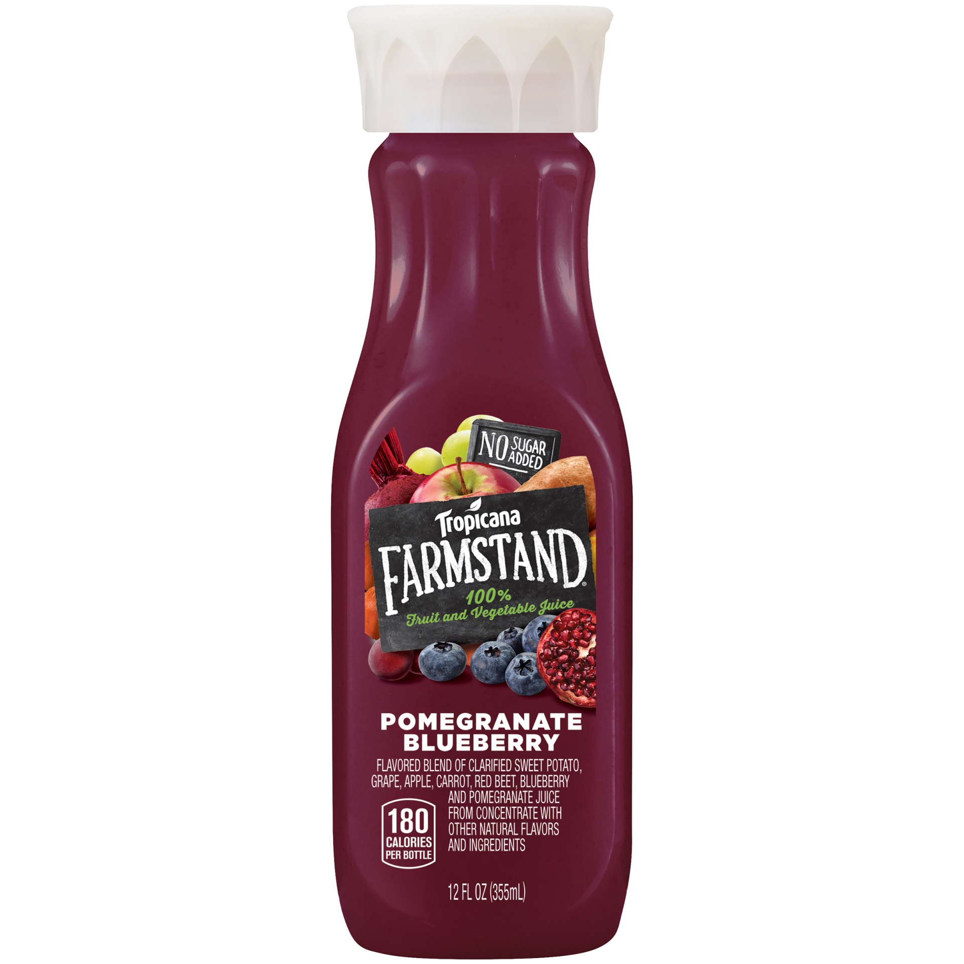 slide 1 of 1, Tropicana Farmstand Pomegranate Blueberry 100% Fruit And Vegetable Juice - 12 fl oz, 12 fl oz