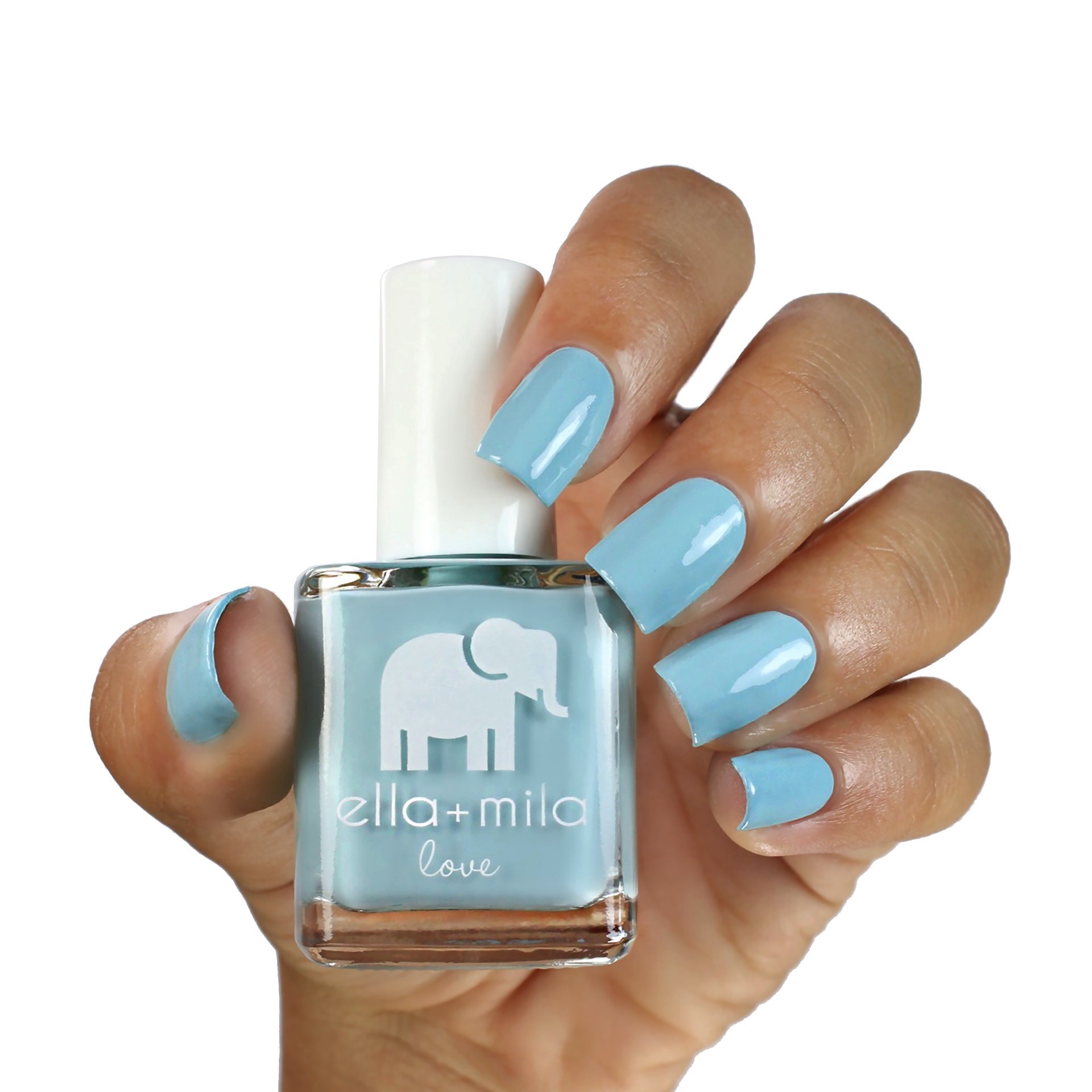 slide 2 of 3, ella+mila Nail Polish, Beach Resort Blue, 0.45 fl oz