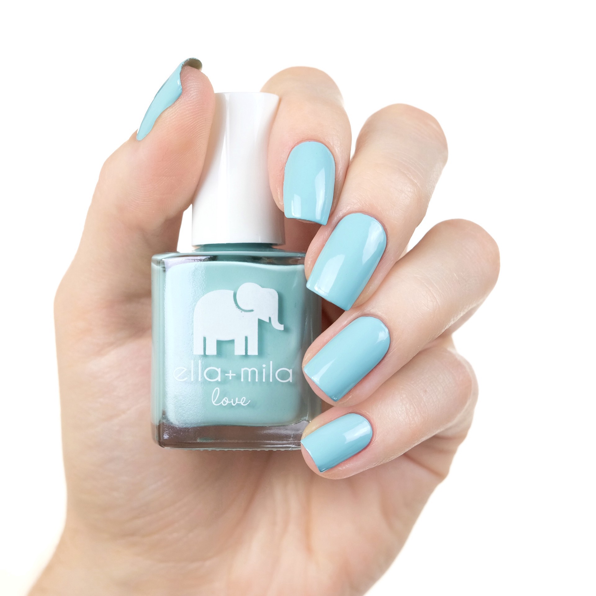 slide 3 of 3, ella+mila Nail Polish, Beach Resort Blue, 0.45 fl oz