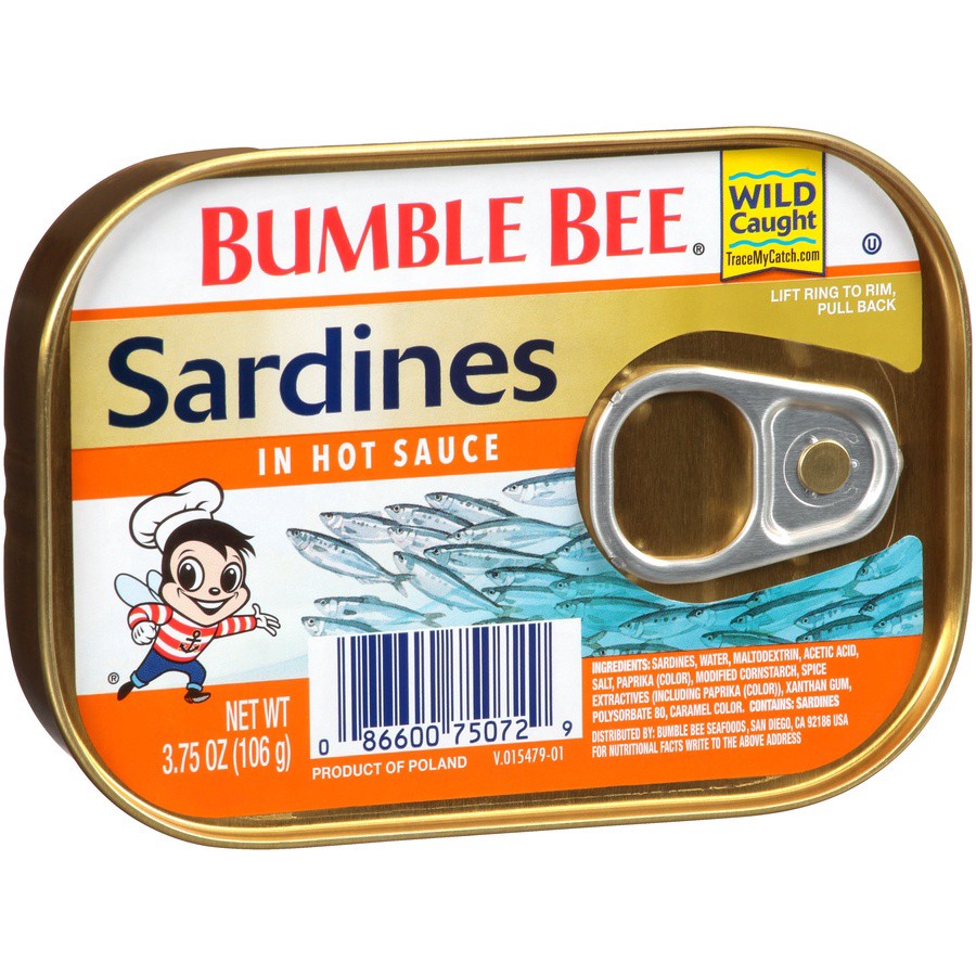 slide 2 of 7, Bumble Bee Sardines In Hot Sauce, 3.75 oz