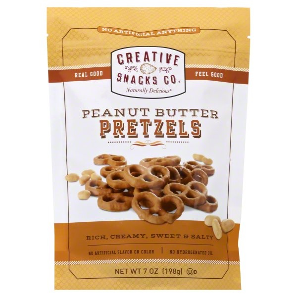 slide 1 of 1, Creative Snacks Co. Large Bag Peanut Butter Pretzel, 7 oz