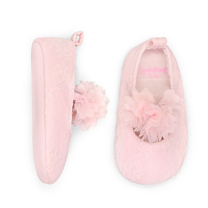 slide 1 of 1, goldbug GIRLS PINK LACE MARY JANE, 1 ct