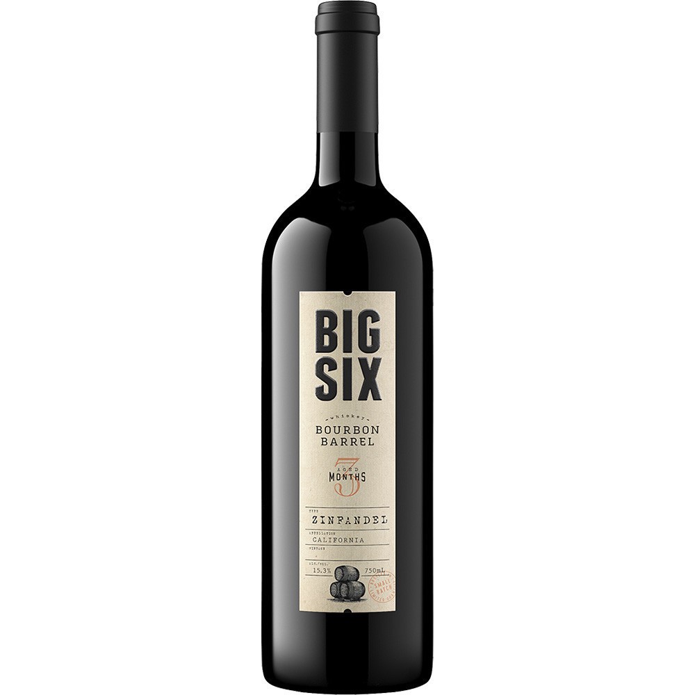 slide 1 of 1, Big Six Bourbon Barrel Zinfandel, 750 ml