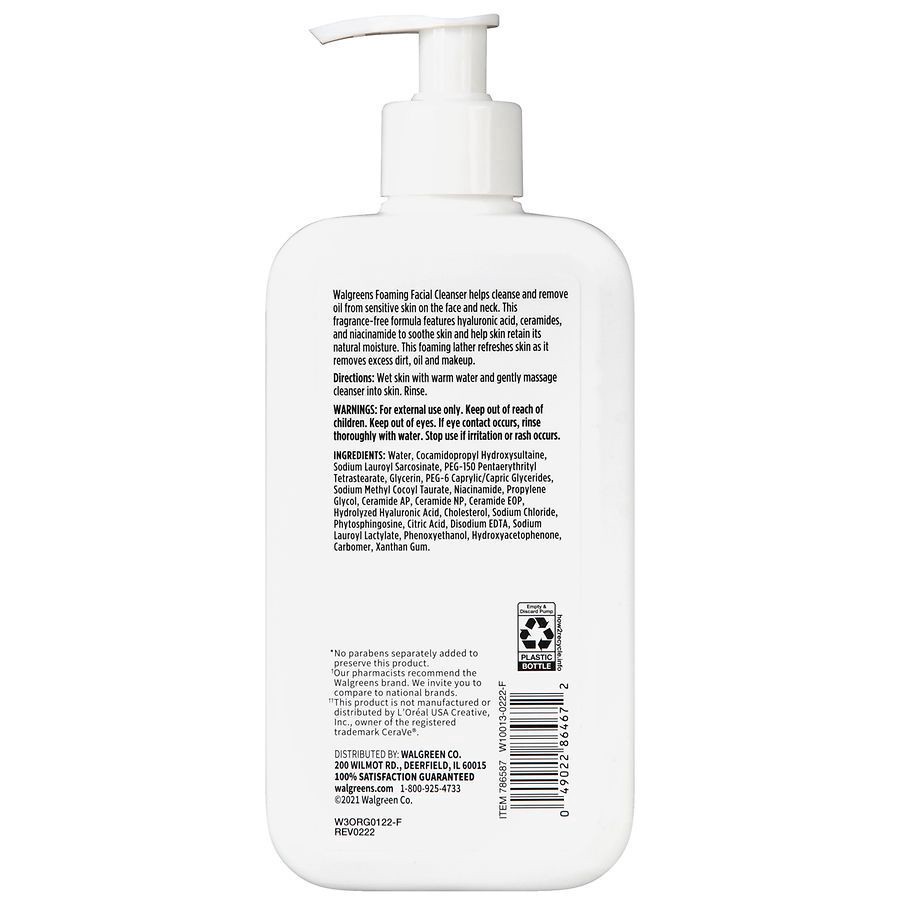 slide 3 of 5, Walgreens Foaming Facial Cleanser, 12 oz