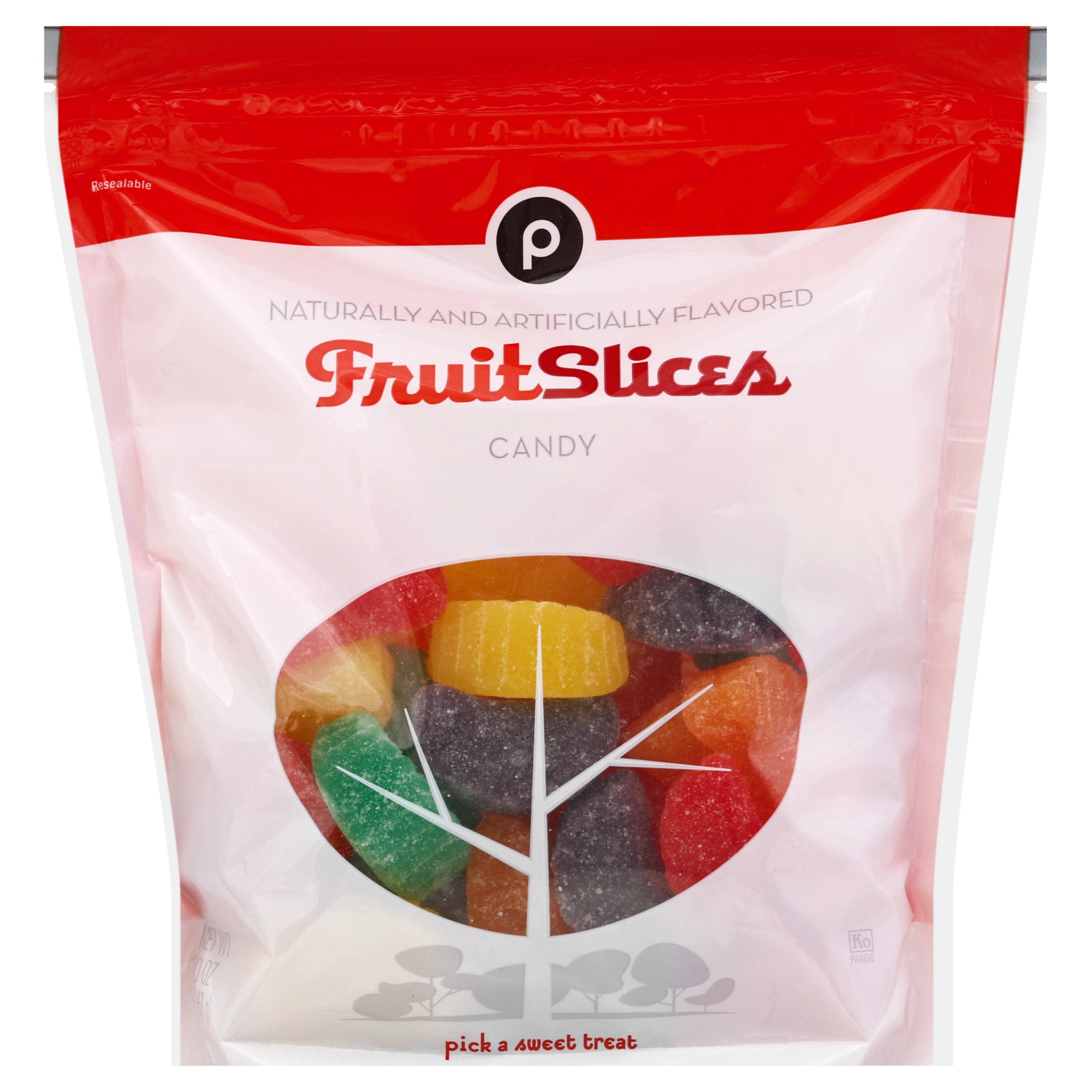slide 1 of 1, Publix Fruit Slices Candy, 20 oz
