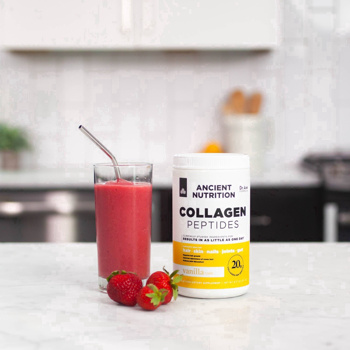 slide 18 of 61, Ancient Nutrition Vanilla Collagen Peptides Powder, 8.51 oz