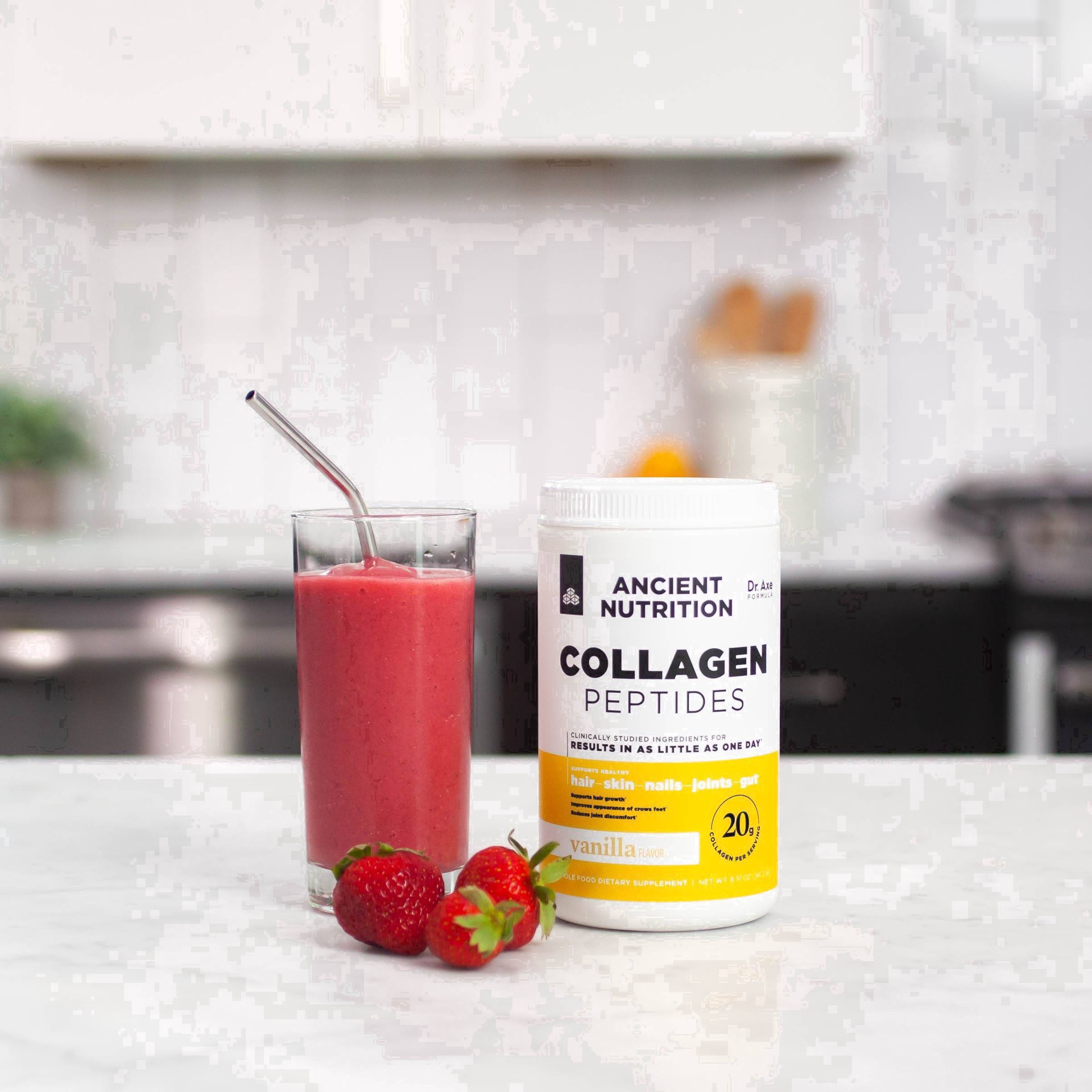 slide 21 of 61, Ancient Nutrition Vanilla Collagen Peptides Powder, 8.51 oz