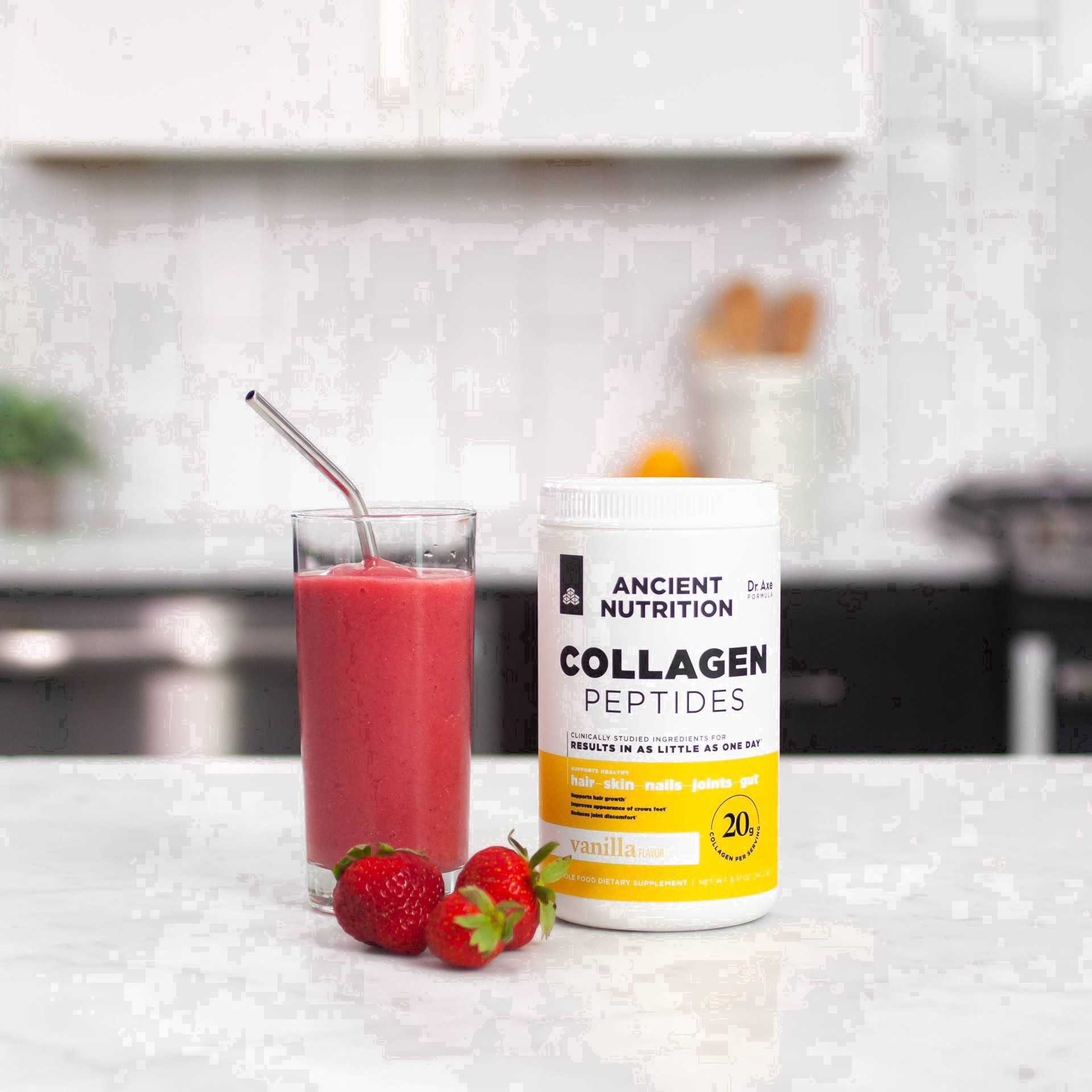 slide 25 of 61, Ancient Nutrition Vanilla Collagen Peptides Powder, 8.51 oz