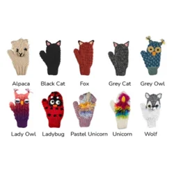 Andes Gifts Kids Animal Mittens
