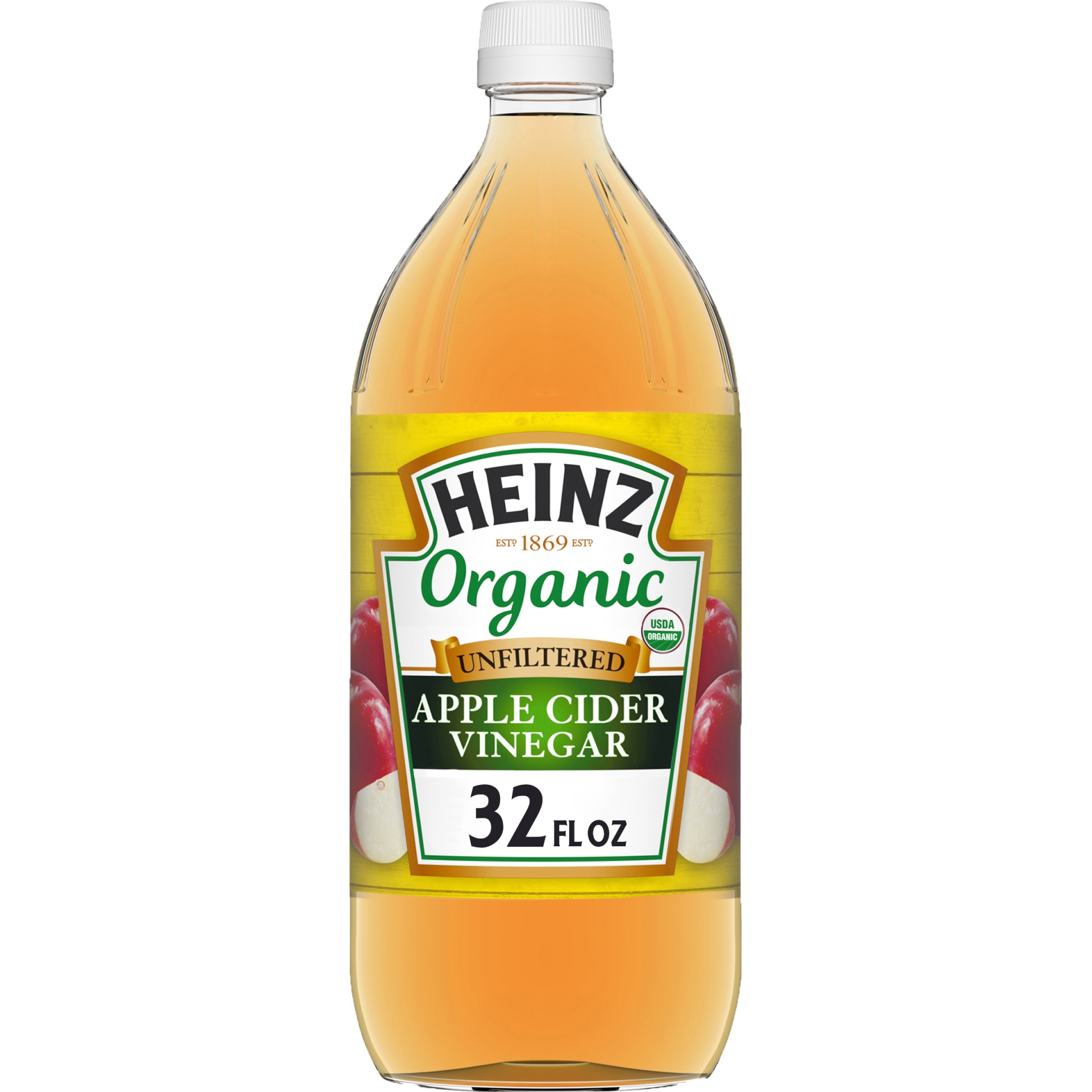 slide 1 of 1, Heinz Organic Unfiltered Apple Cider Vinegar with the Mother Bottle, 32 fl oz
