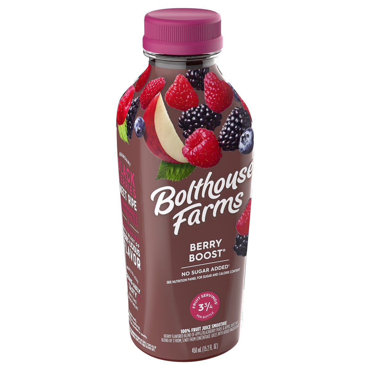 slide 2 of 13, Bolthouse Farms Fruit Juice Smoothie, Berry Boost, 15.2 fl. oz. Bottle, 15.2 oz