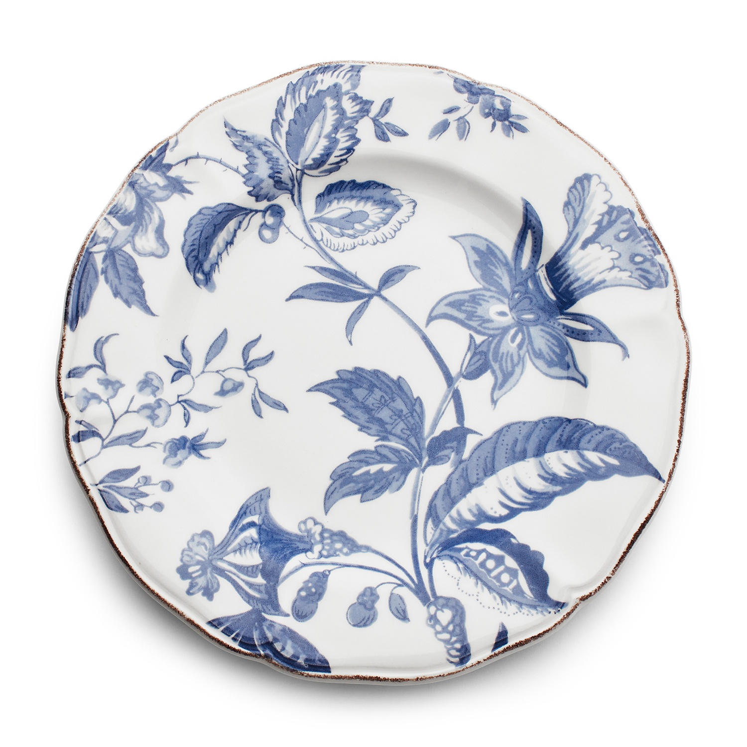 slide 1 of 1, Sur La Table Italian Blue Floral Salad Plate, 1 ct