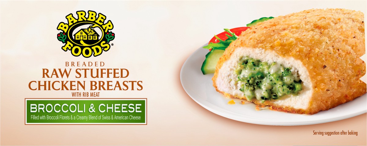 slide 4 of 11, Barber Foods Stuffed Chicken Breasts Broccoli Cheese, 6 Count, 850.49 g