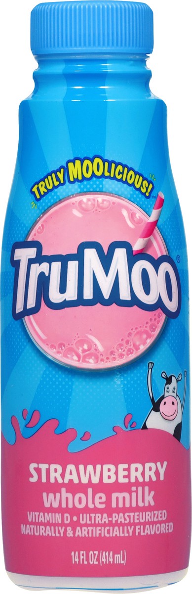 slide 2 of 12, TruMoo Strawberry Whole ESL Milk 14oz, 14 fl oz