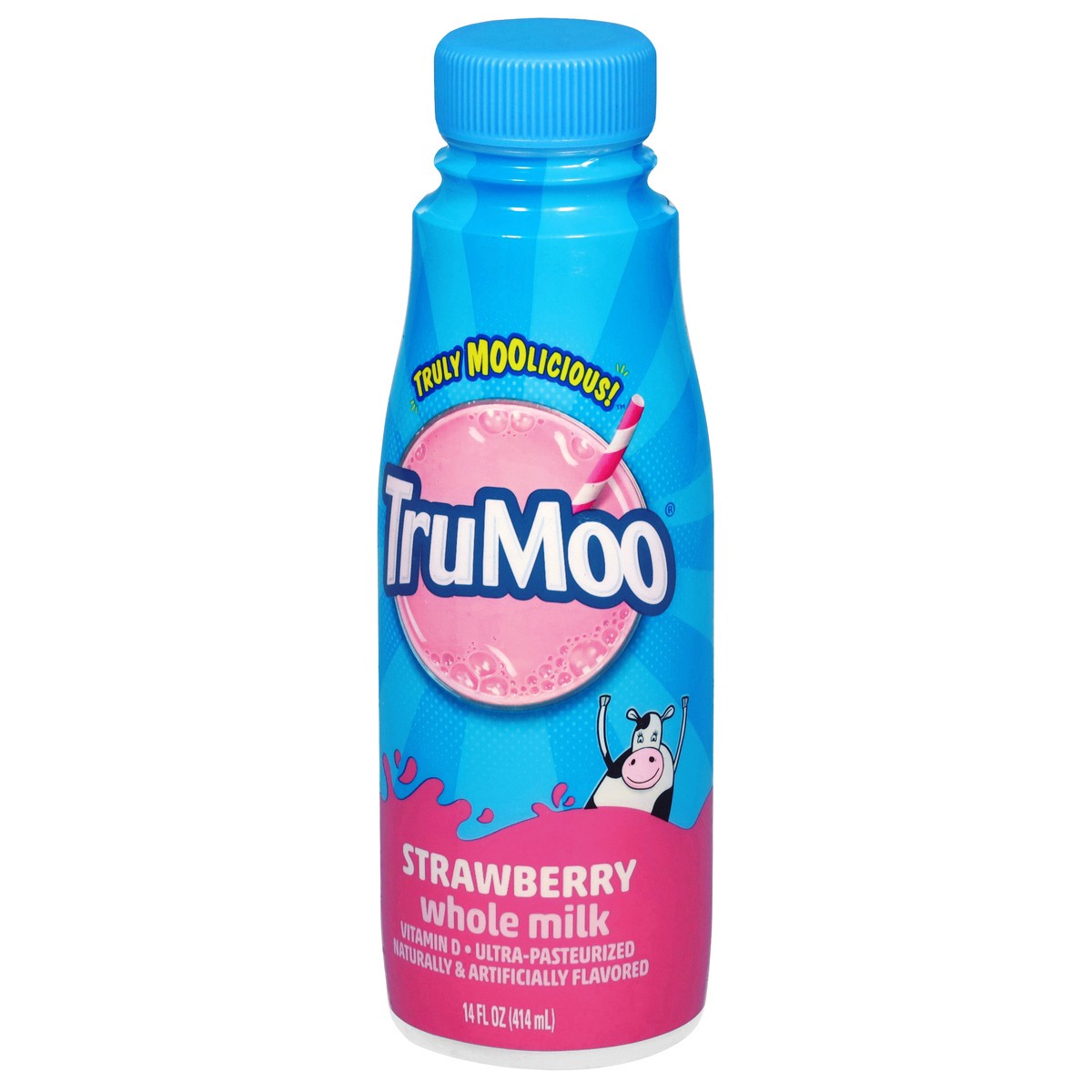 slide 4 of 12, TruMoo Strawberry Whole ESL Milk 14oz, 14 fl oz