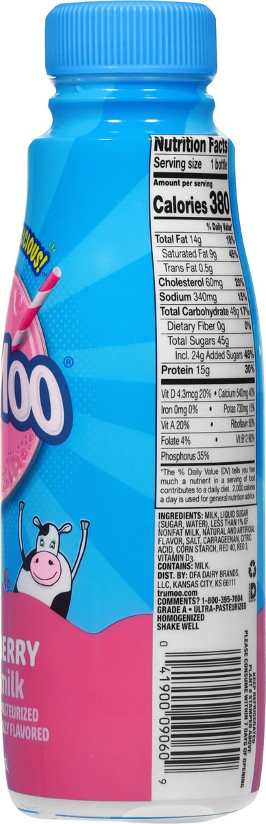 slide 3 of 12, TruMoo Strawberry Whole ESL Milk 14oz, 14 fl oz