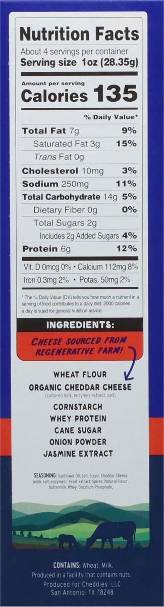 slide 5 of 9, Cheddies Spicy Cheddar Cheesy Crackers 4.2 oz, 