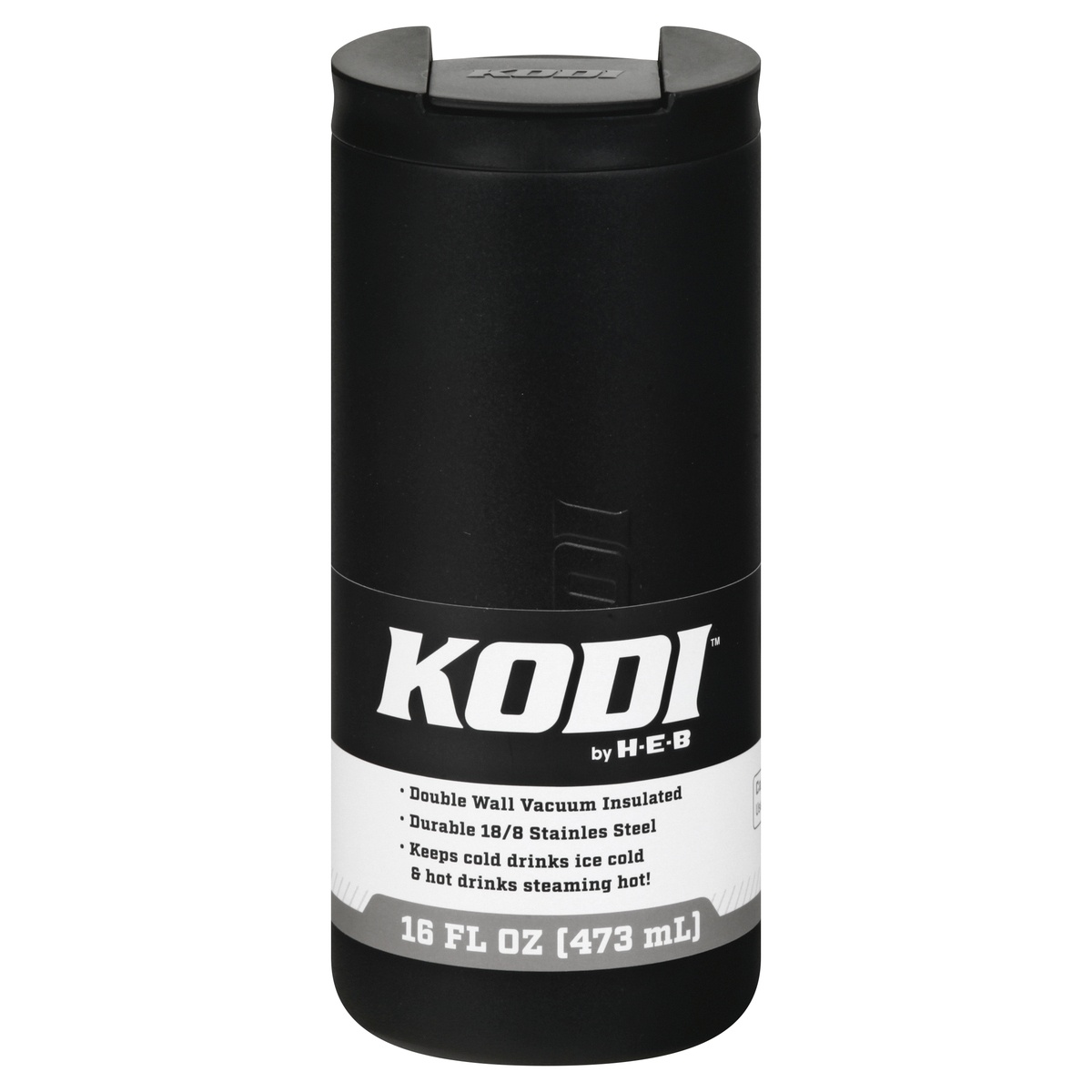 slide 1 of 1, Kodi Spill Proof Travel Mug Black, 16 oz