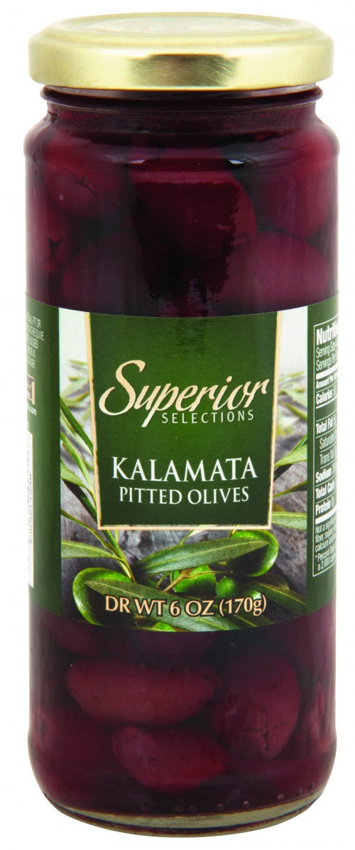 slide 1 of 1, Superior Selections Kalamata Pitted Olives, 6 oz