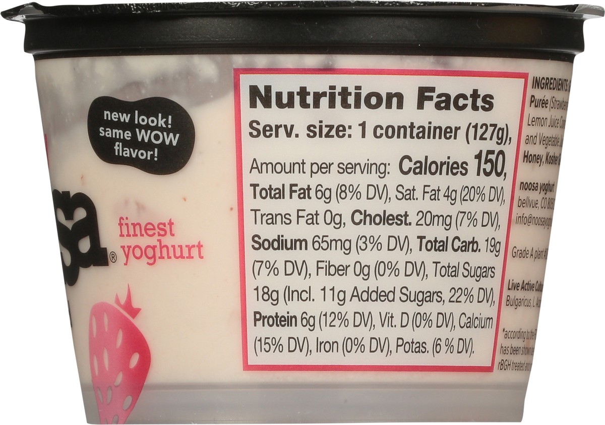 slide 7 of 9, Noosa Blended Finest Strawberry Yoghurt 4.5 oz, 6 oz