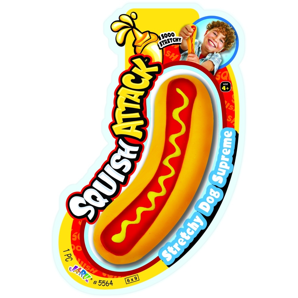 slide 1 of 1, Ja-Ru Squish Attack Stretchy Dog Supreme, 1 ct