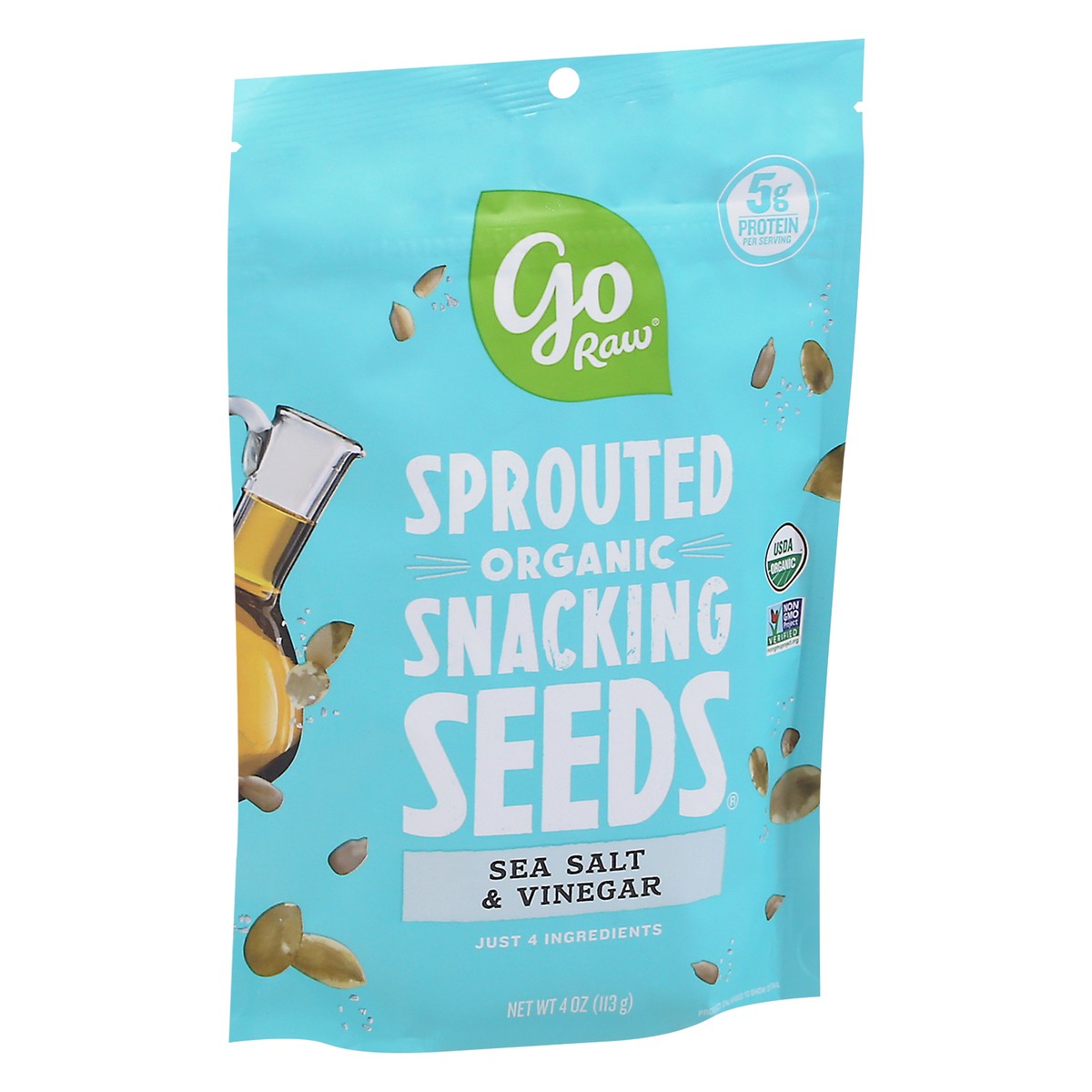 slide 4 of 11, Go Raw Sprouted Organic Snacking Seeds, Sea Salt & Vinegar, 4 oz