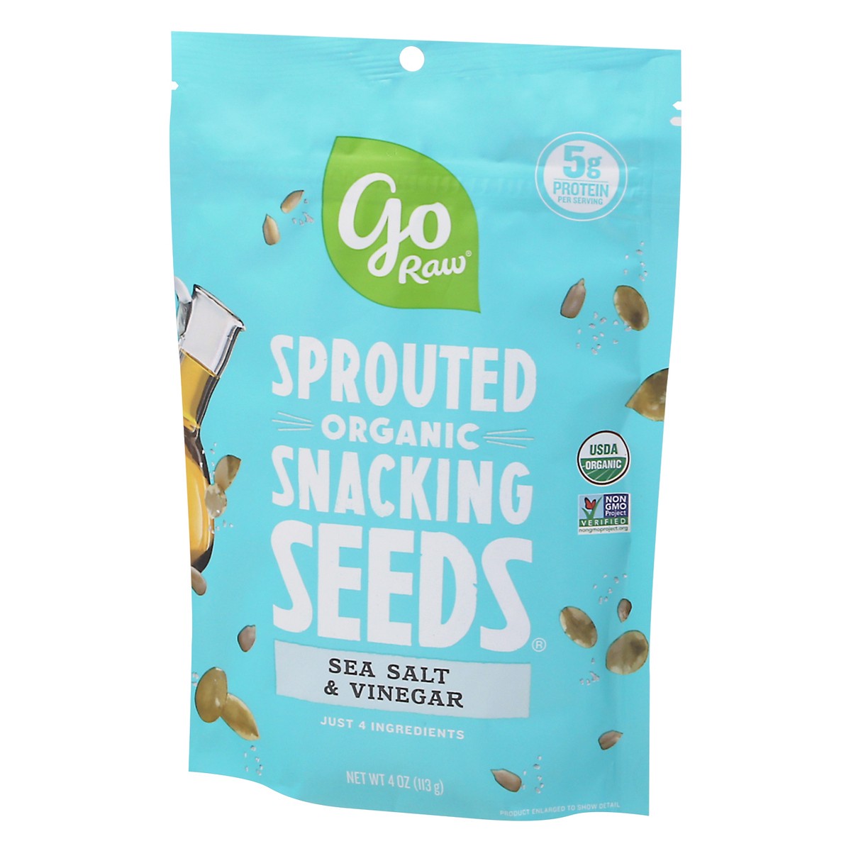 slide 7 of 11, Go Raw Sprouted Organic Snacking Seeds, Sea Salt & Vinegar, 4 oz