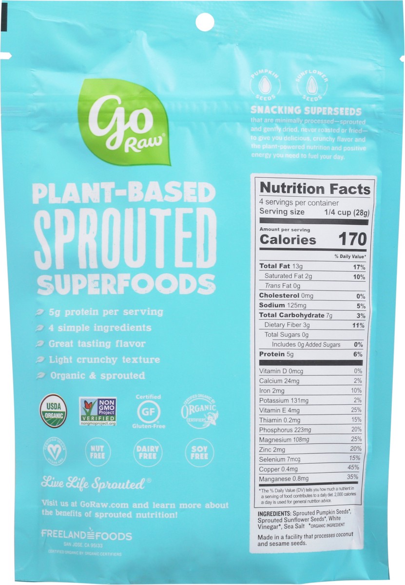 slide 11 of 11, Go Raw Sprouted Organic Snacking Seeds, Sea Salt & Vinegar, 4 oz