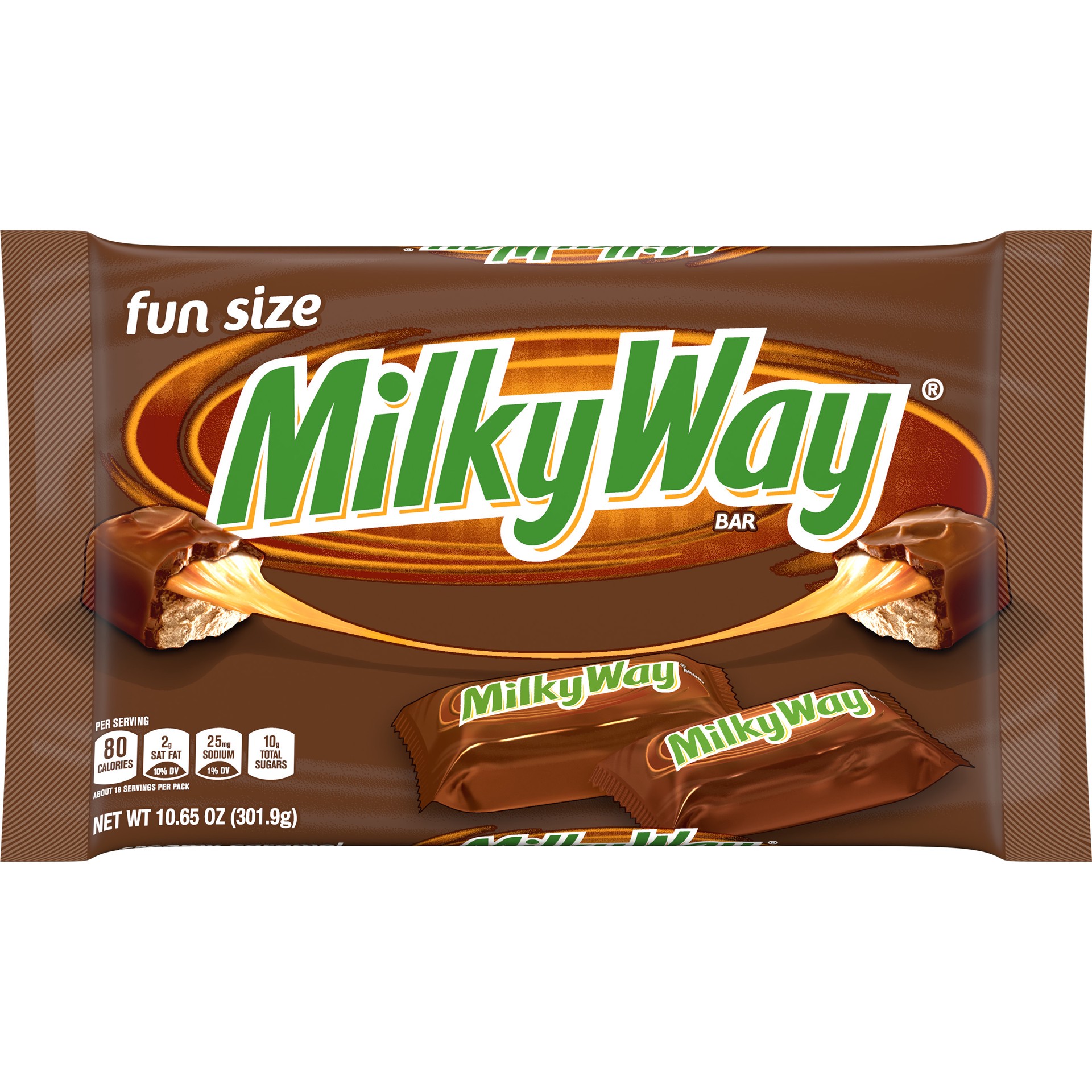 slide 1 of 8, Milky Way MILKY WAY Fun Size Chocolate Candy Bars, 10.65 oz Bag, 10.65 oz