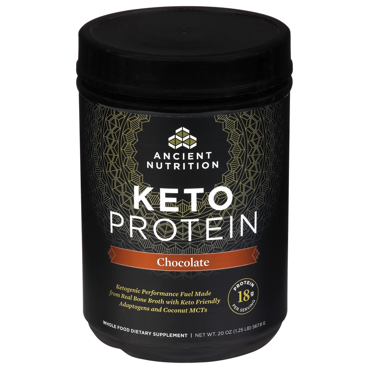 slide 8 of 14, Ancient Nutrition Chocolate Keto Protein 20 oz, 1 ct