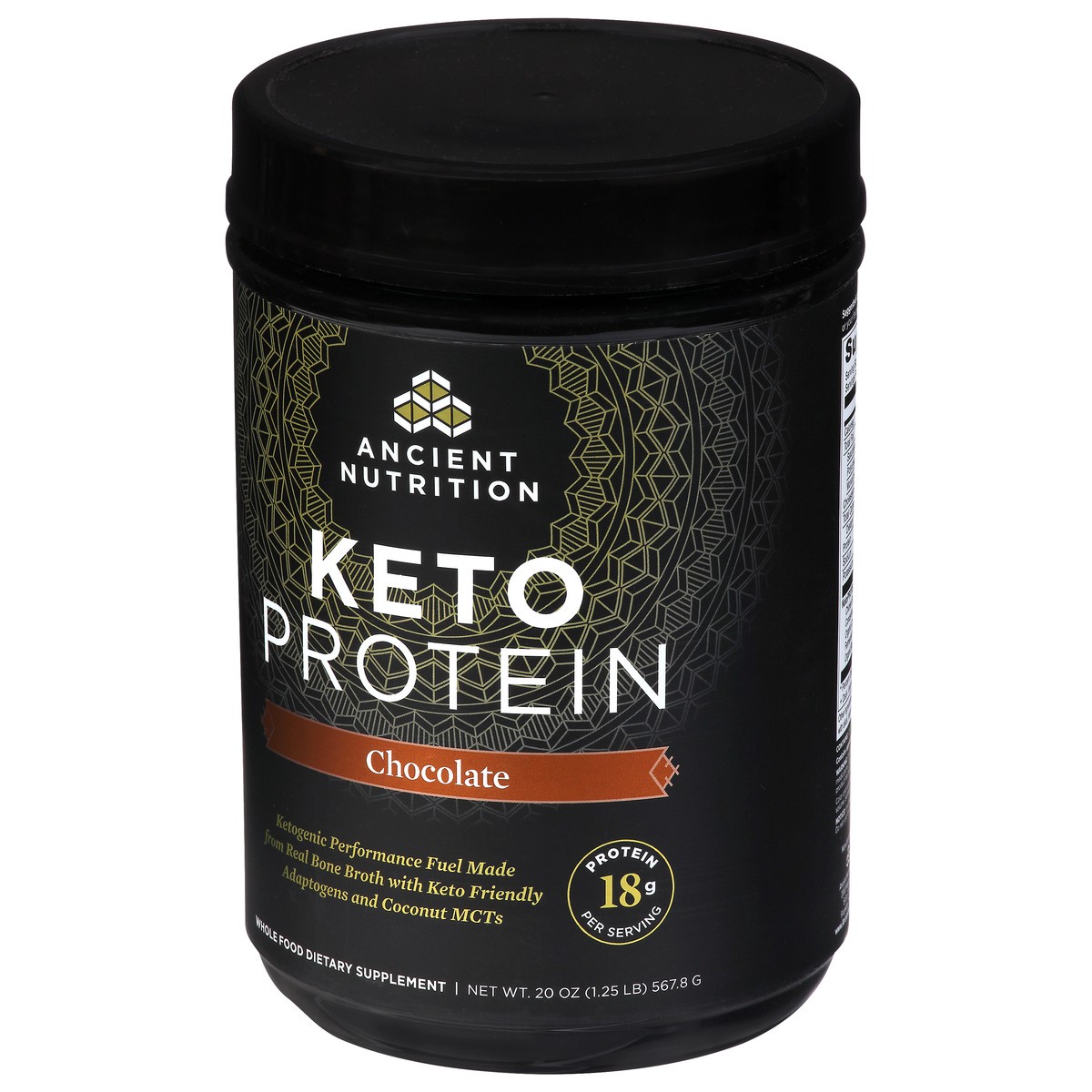 slide 12 of 14, Ancient Nutrition Chocolate Keto Protein 20 oz, 1 ct