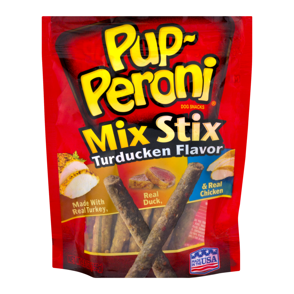 slide 1 of 6, Pup-Peroni Turducken Flavor Mix Stix, 5.6 oz