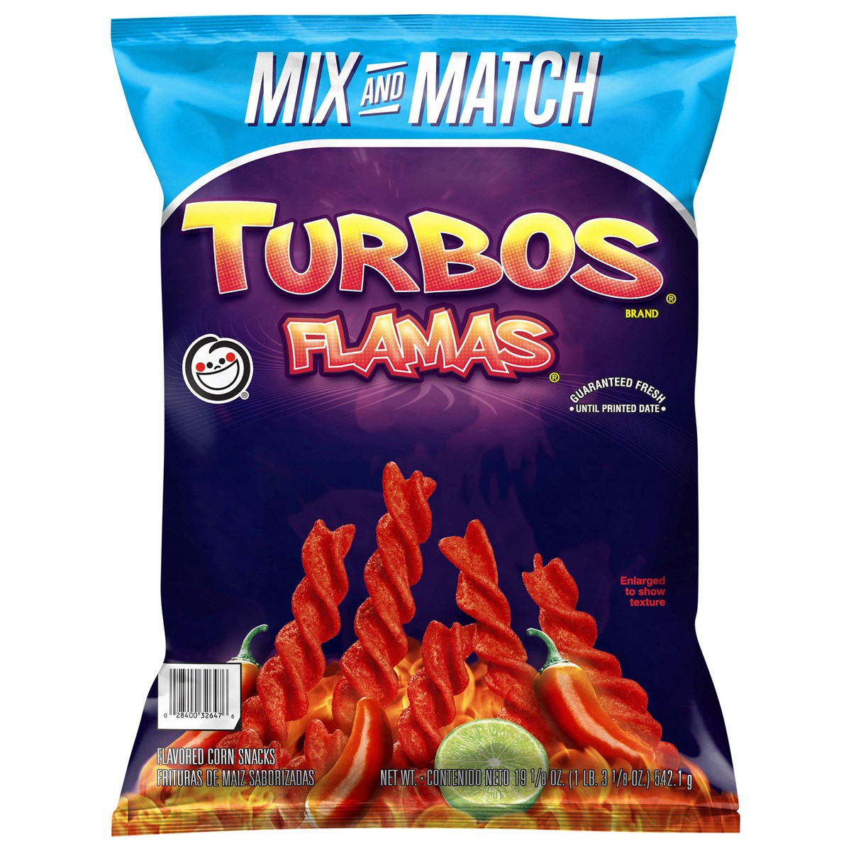 slide 1 of 5, Sabritas Turbos Flavored Corn Snacks Flamas 19 1/8 Oz, 19.12 oz