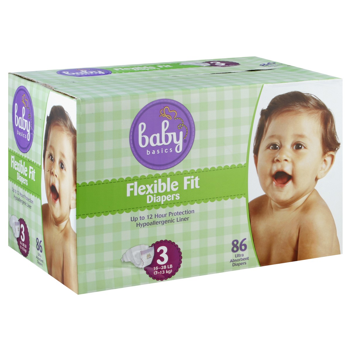 slide 6 of 8, Baby Basics Diapers 86 ea, 86 ct