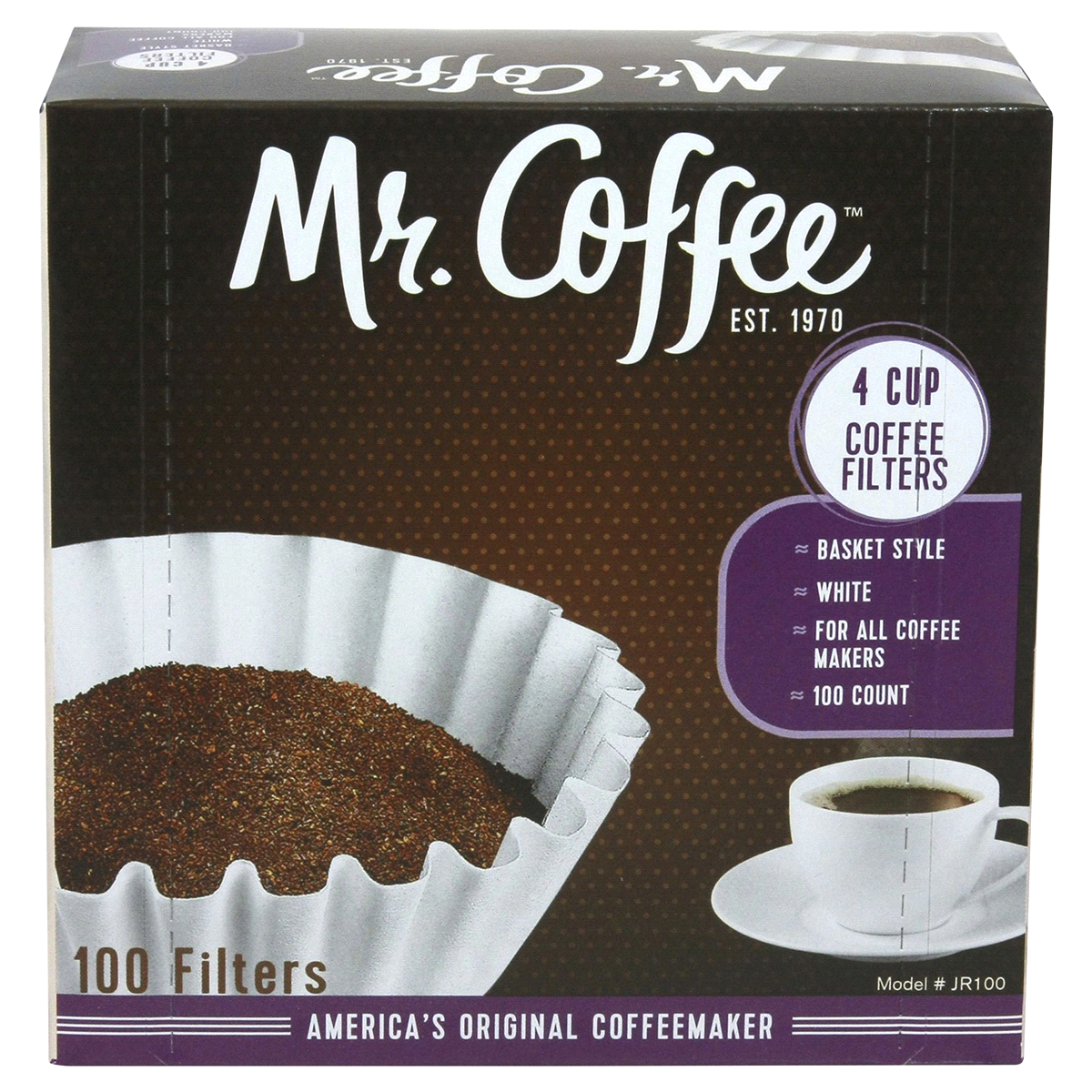 slide 1 of 1, Mr. Coffee 4 Cup Basket Filters, 100 ct