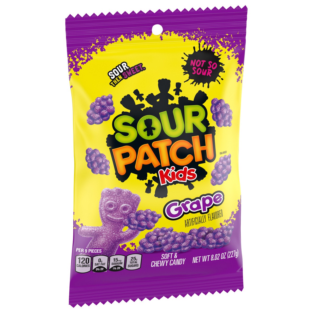 slide 2 of 9, SOUR PATCH KIDS Grape Soft & Chewy Candy, 8.02 oz, 8.03 oz