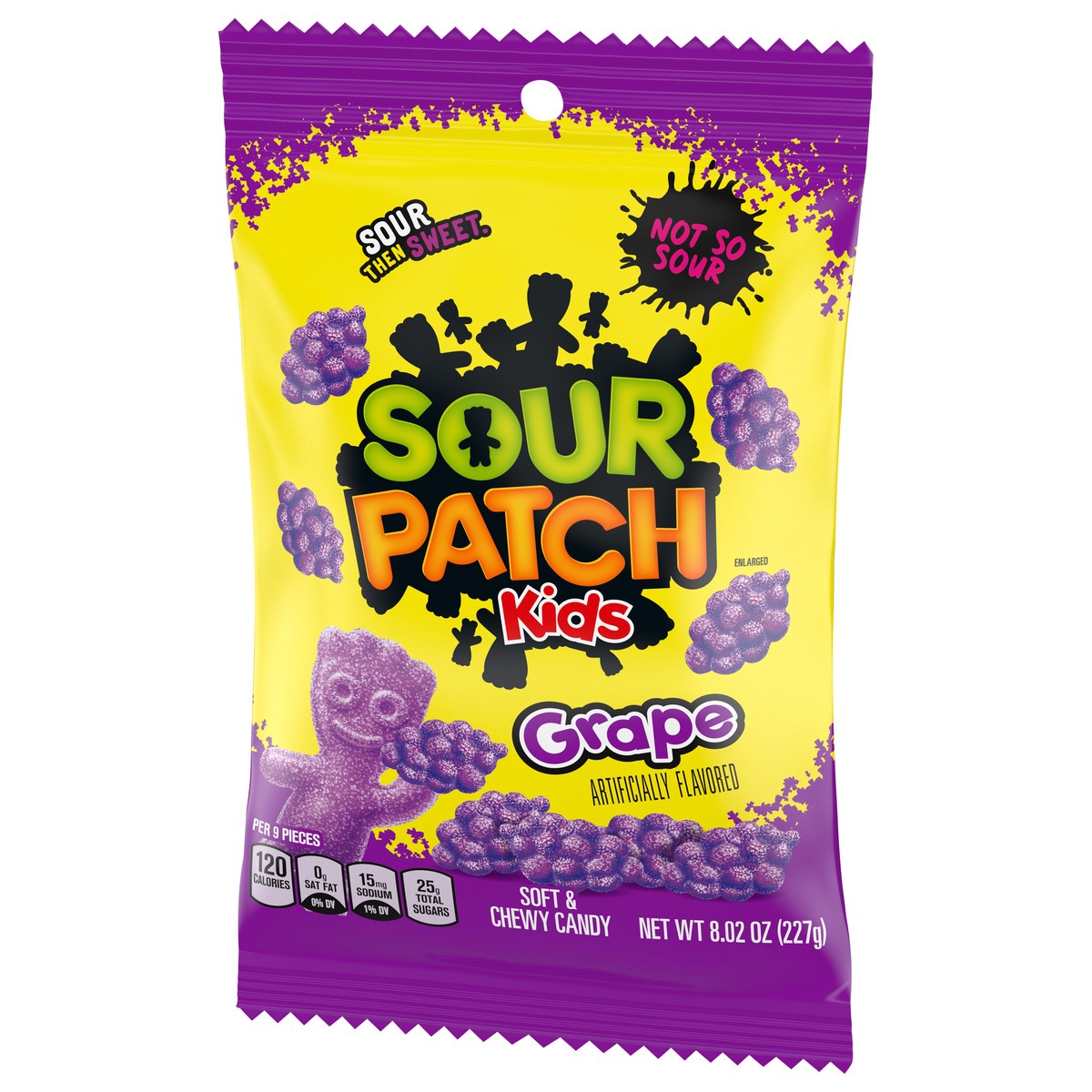 slide 3 of 9, SOUR PATCH KIDS Grape Soft & Chewy Candy, 8.02 oz, 8.03 oz