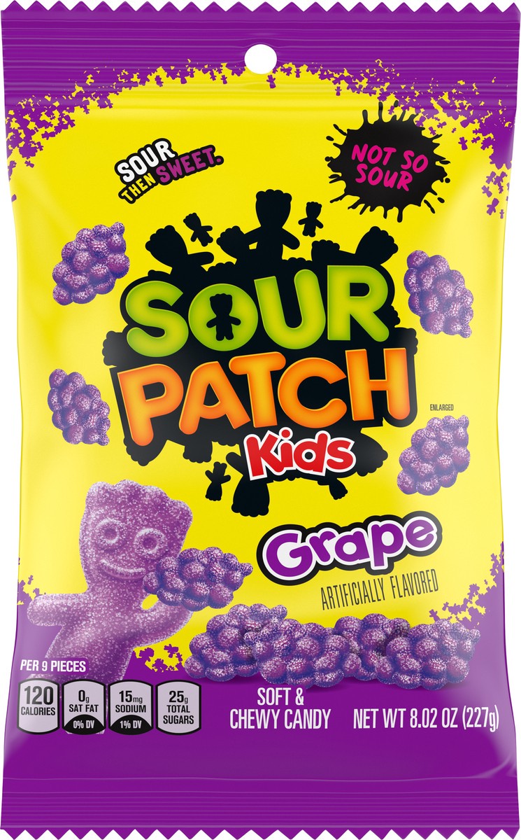 slide 6 of 9, SOUR PATCH KIDS Grape Soft & Chewy Candy, 8.02 oz, 8.03 oz