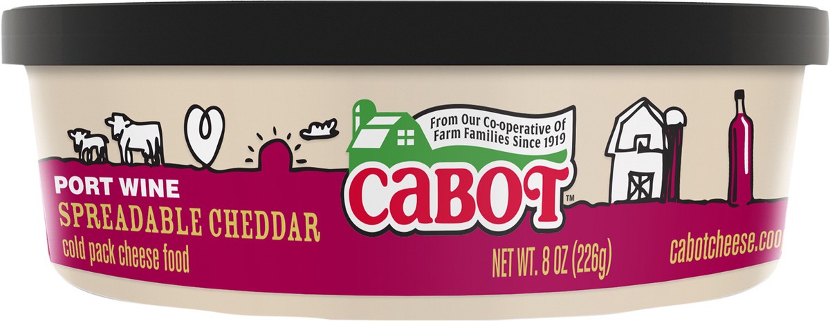 slide 3 of 4, Cabot Port Wine Spreadable Cheddar Cheese - 8 Oz, 8 oz