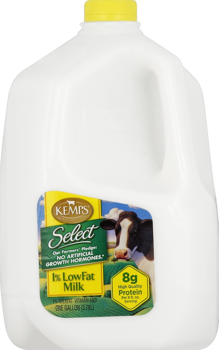 slide 1 of 37, Kemps Select 1% Lowfat Milk, Gallon, 1 gal