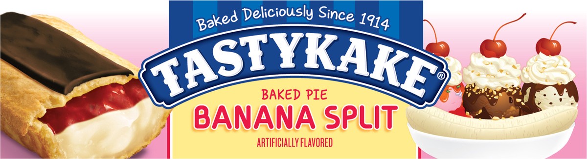 slide 3 of 9, Tastykake Scoop Shop Banana Split Baked Pie 4 oz, 4 oz
