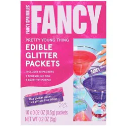 Fancy Sprinkles Pretty Young Thing Edible Glitter Packets - 10 ct, 0.02 oz
