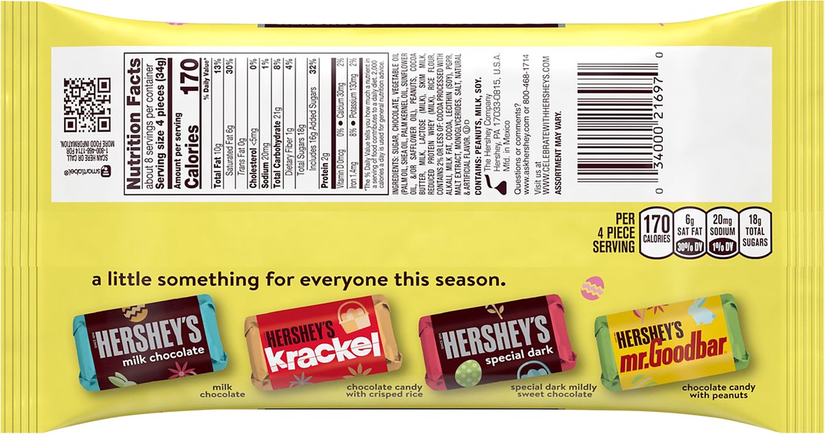 slide 3 of 3, Hershey's Miniatures Assorted Chocolate, Easter Candy Bag, 9.9 oz, 9.9 oz