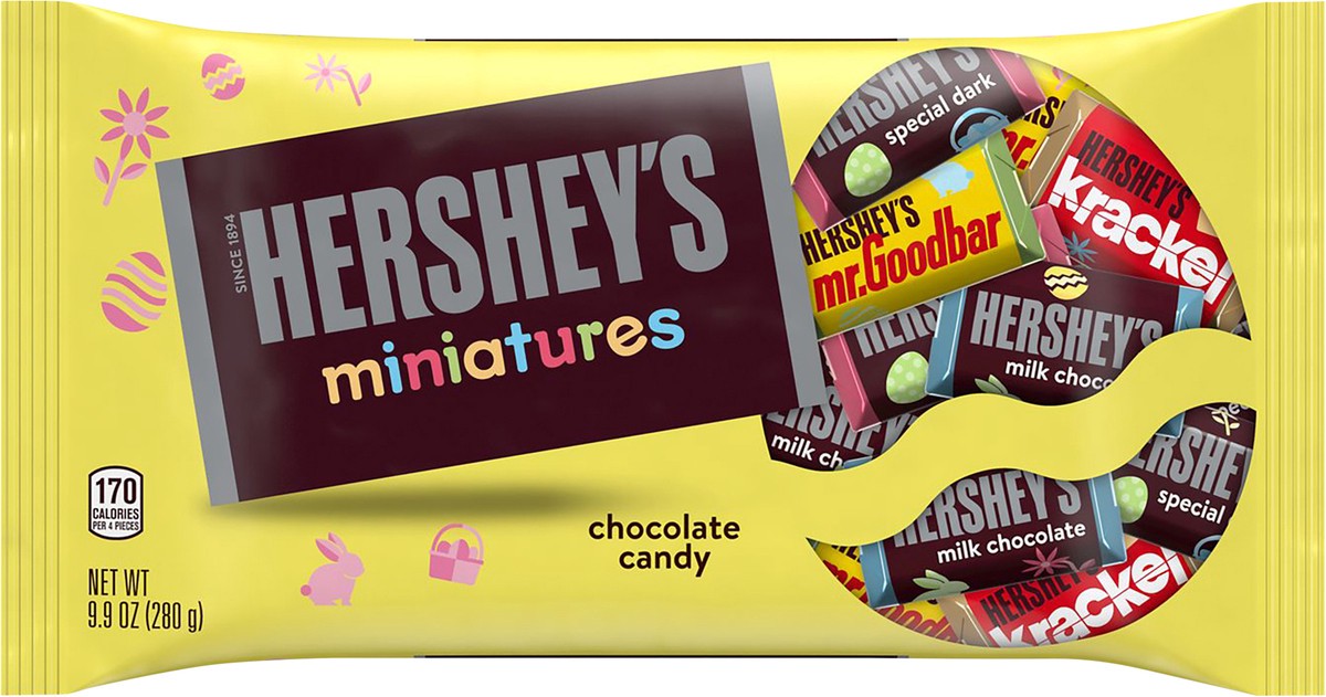 slide 2 of 3, Hershey's Miniatures Assorted Chocolate, Easter Candy Bag, 9.9 oz, 9.9 oz