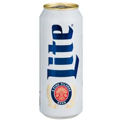 Miller Lite American Light Lager Beer, 4.2% ABV, 24-oz beer can