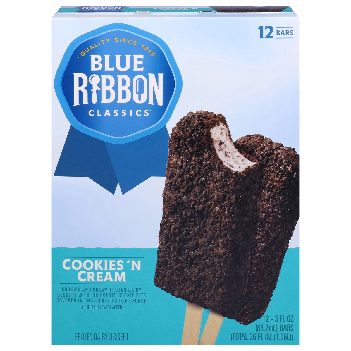 slide 1 of 11, Blue Ribbon Classics Blu Rib Ic Bars Cookie Cream, 12 ct