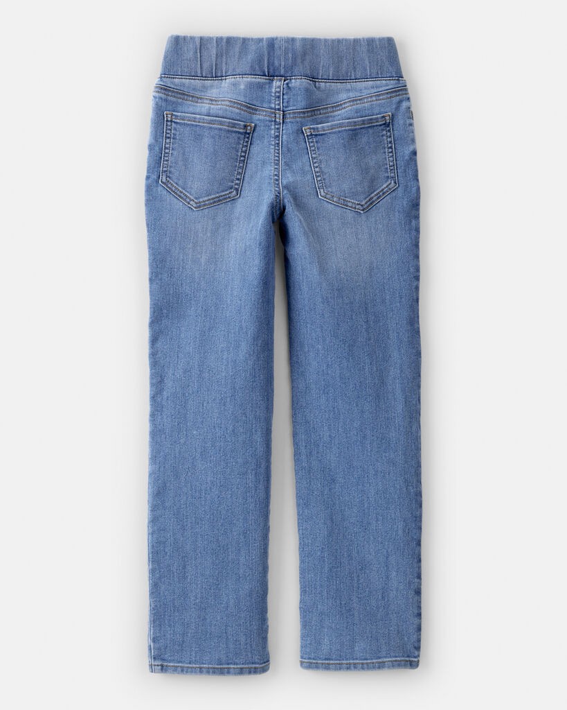 slide 2 of 3, Oshkosh Girls Mid-Rise Denim Pull-On Jeans - Blue Blue 14, 1 ct