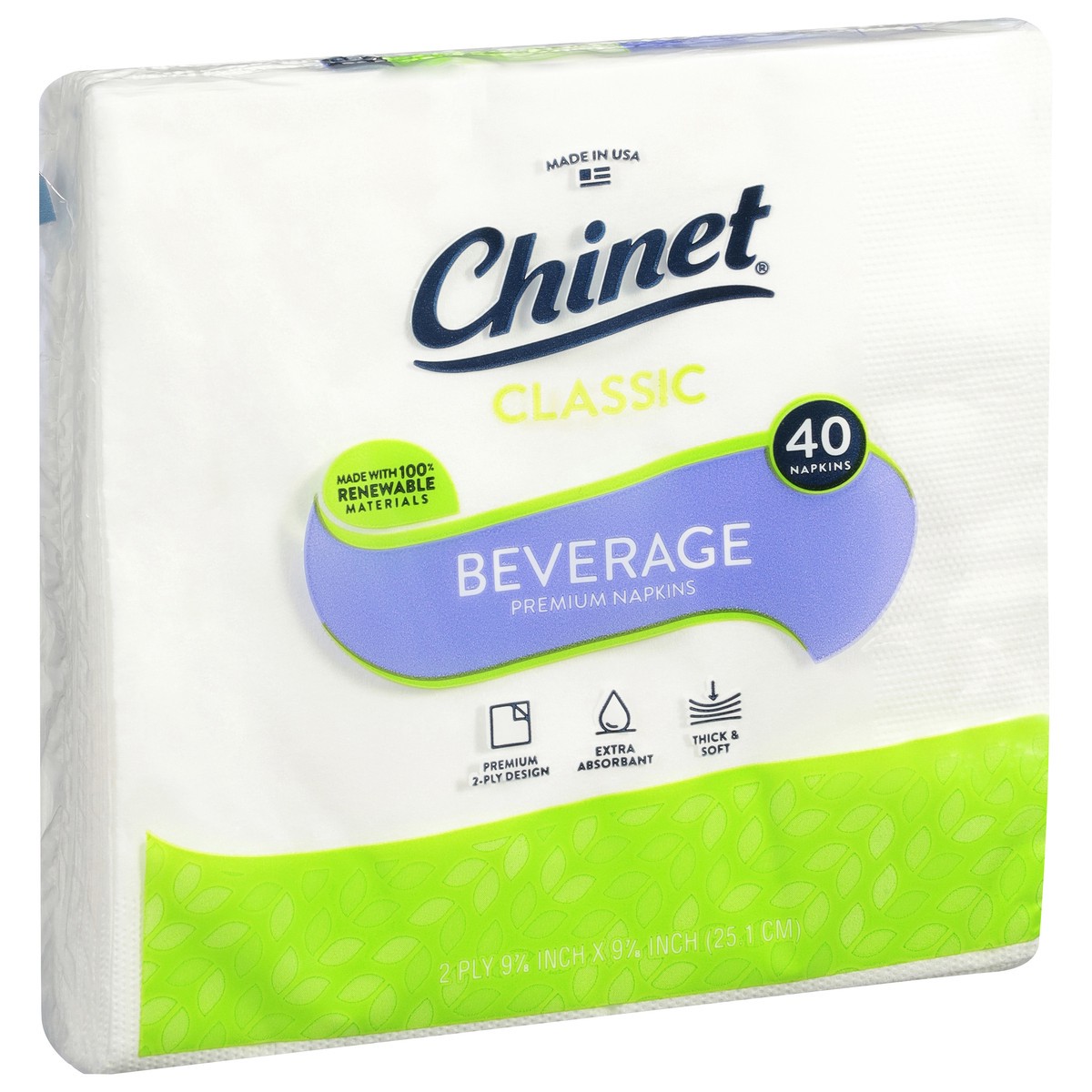 slide 6 of 12, Chinet Classic 2 Ply Premium Beverage Napkins 40 ea, 40 ct