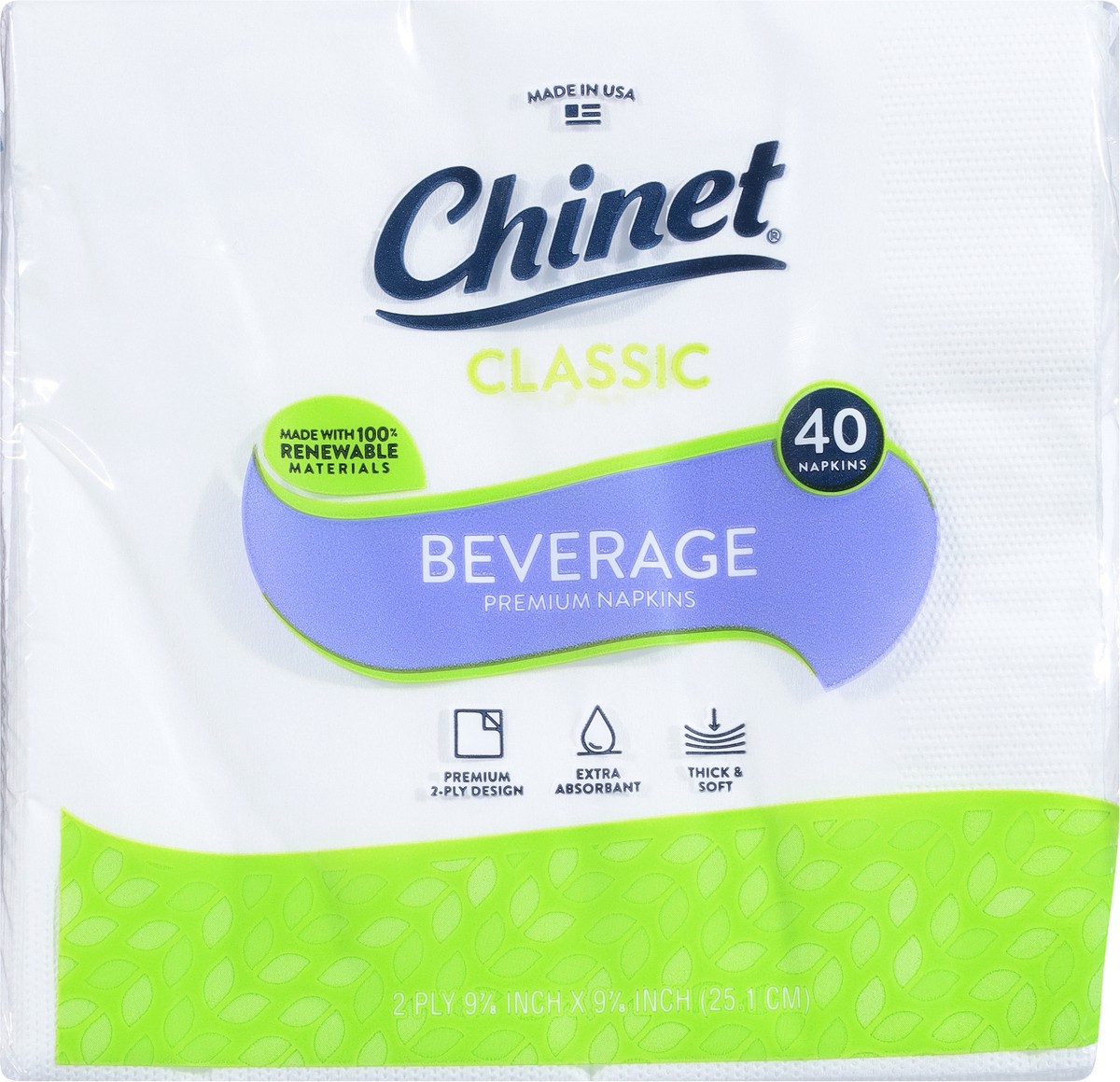 slide 4 of 12, Chinet Classic 2 Ply Premium Beverage Napkins 40 ea, 40 ct